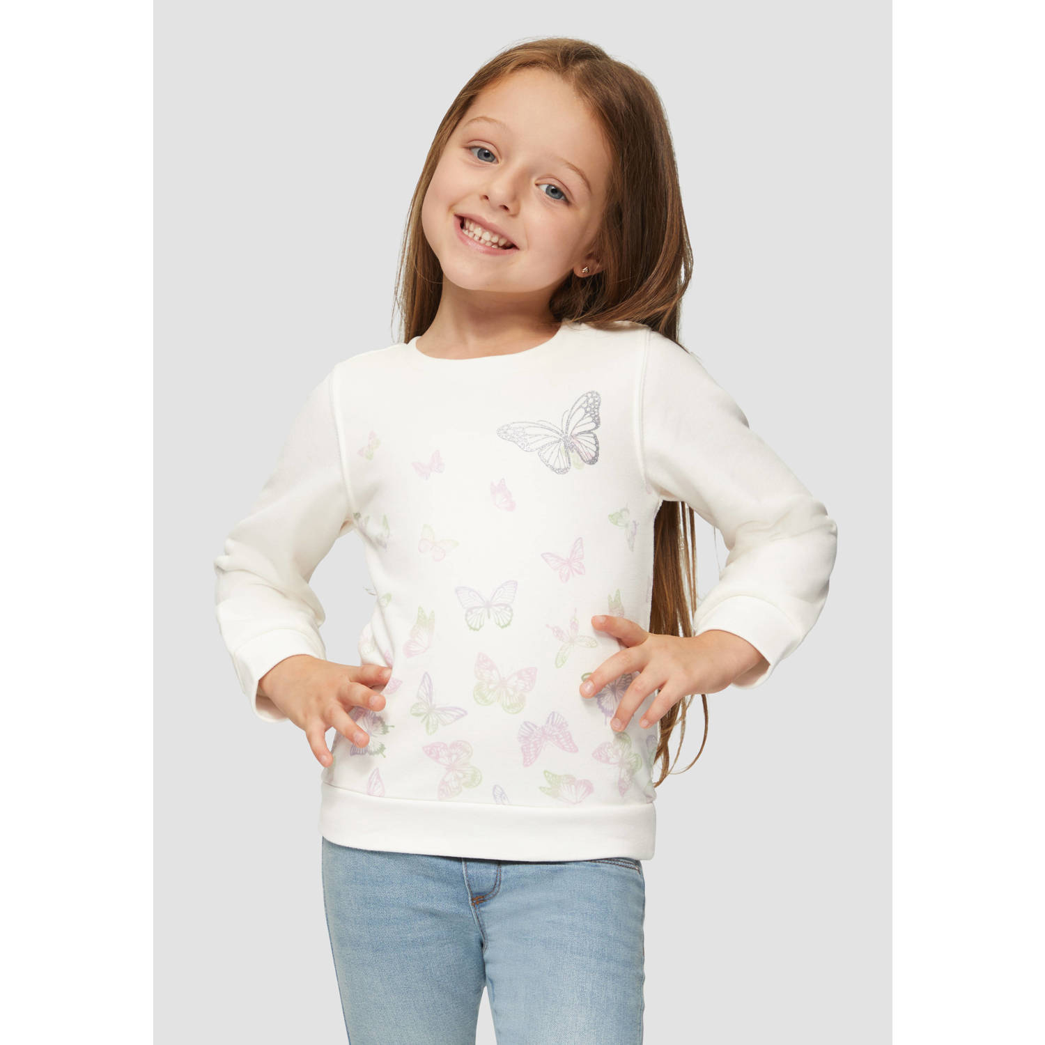 S.Oliver RED LABEL Comfort fit sweatshirt met vlinderprint