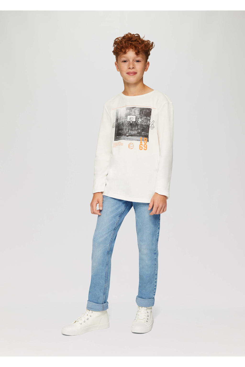 Light blue denim jongens s.Oliver regular fit jeans van denim
