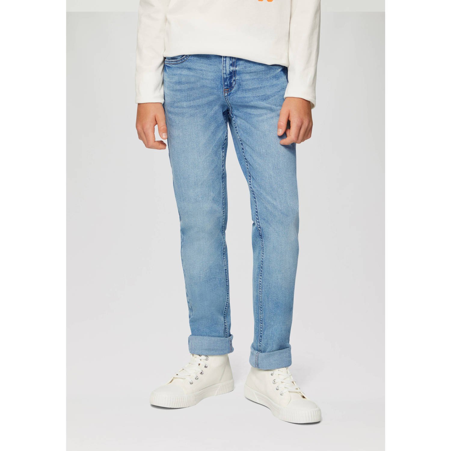 S.Oliver regular fit jeans light blue denim Blauw 134