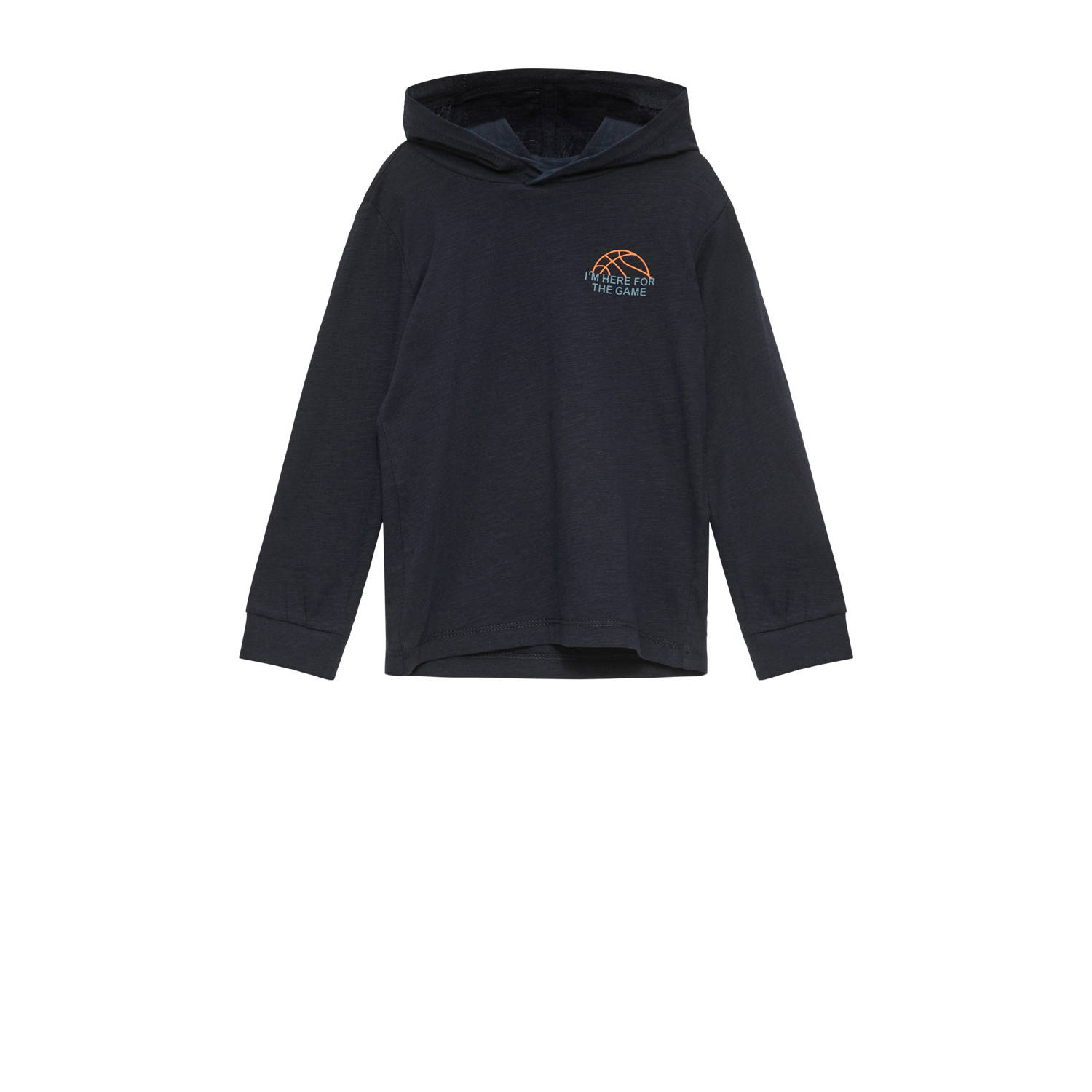 S.Oliver hoodie met backprint donkerblauw