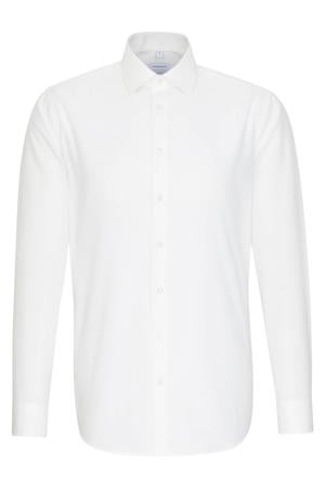 slim fit strijkvrij overhemd ecru
