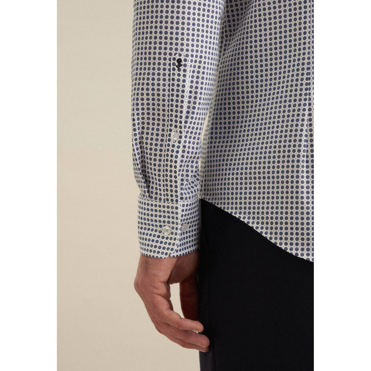 Seidensticker casual overhemd blauw