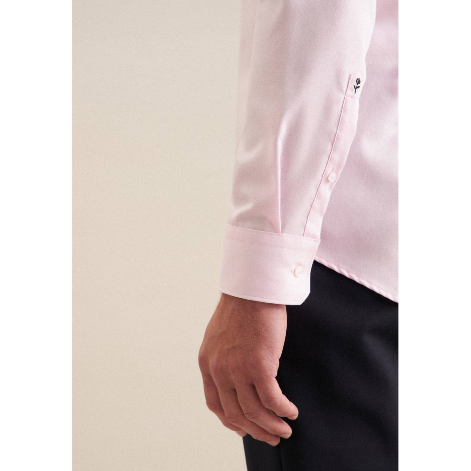 Seidensticker slim fit overhemd roze pink
