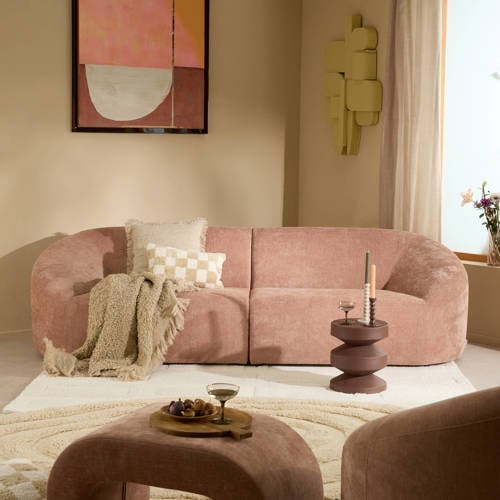 NOUS Living 3-zitsbank Marseille - roze