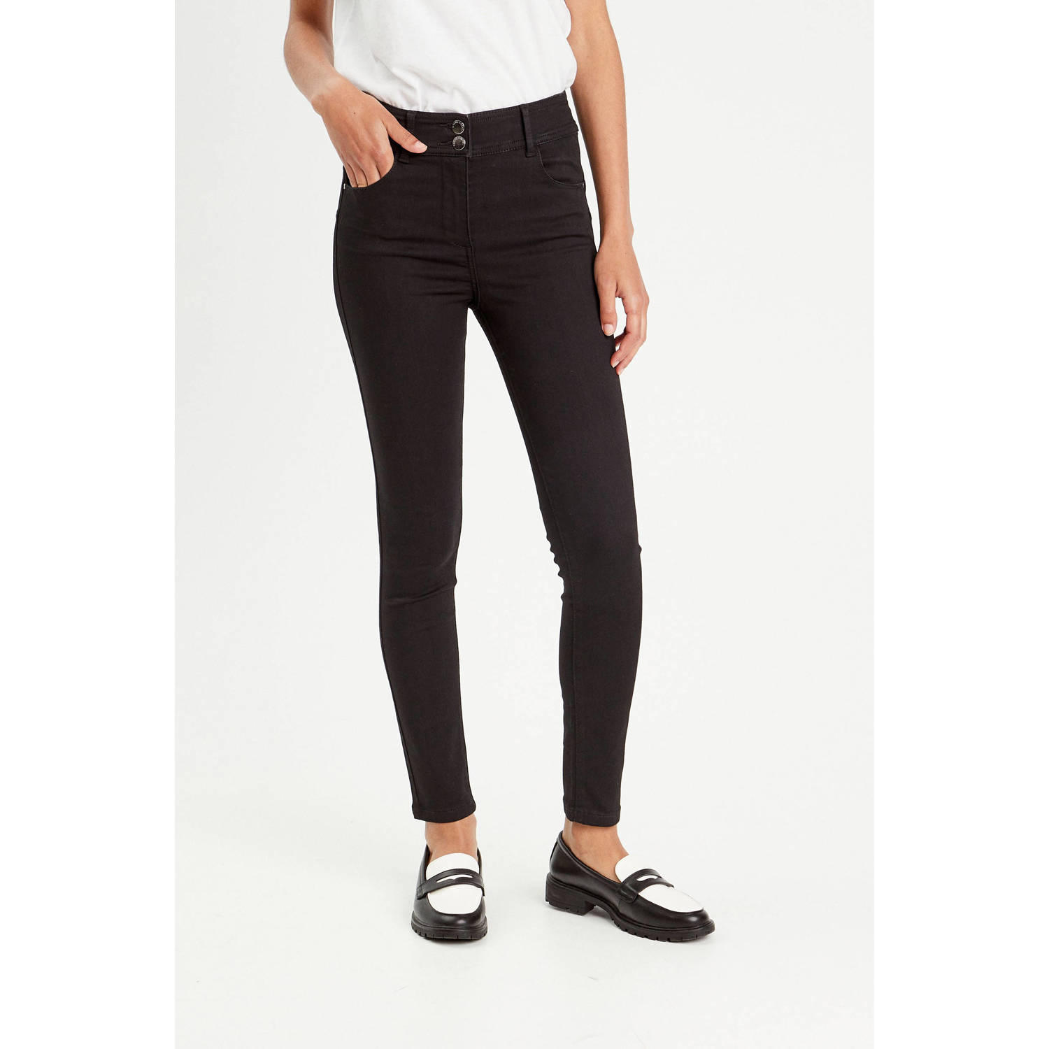 Cache skinny jeans black denim