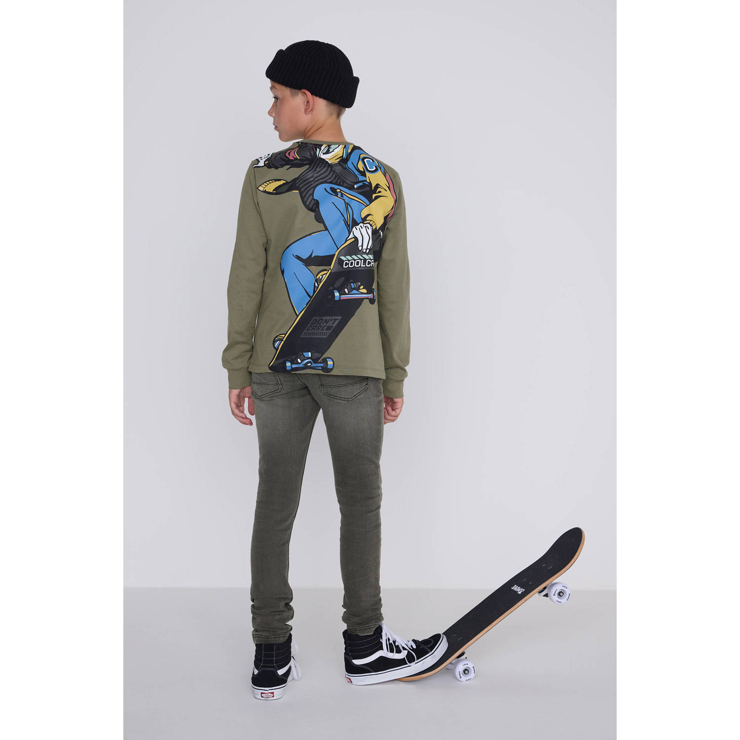 Coolcat Longsleeve T-shirt Tommy met Skaterboy Print