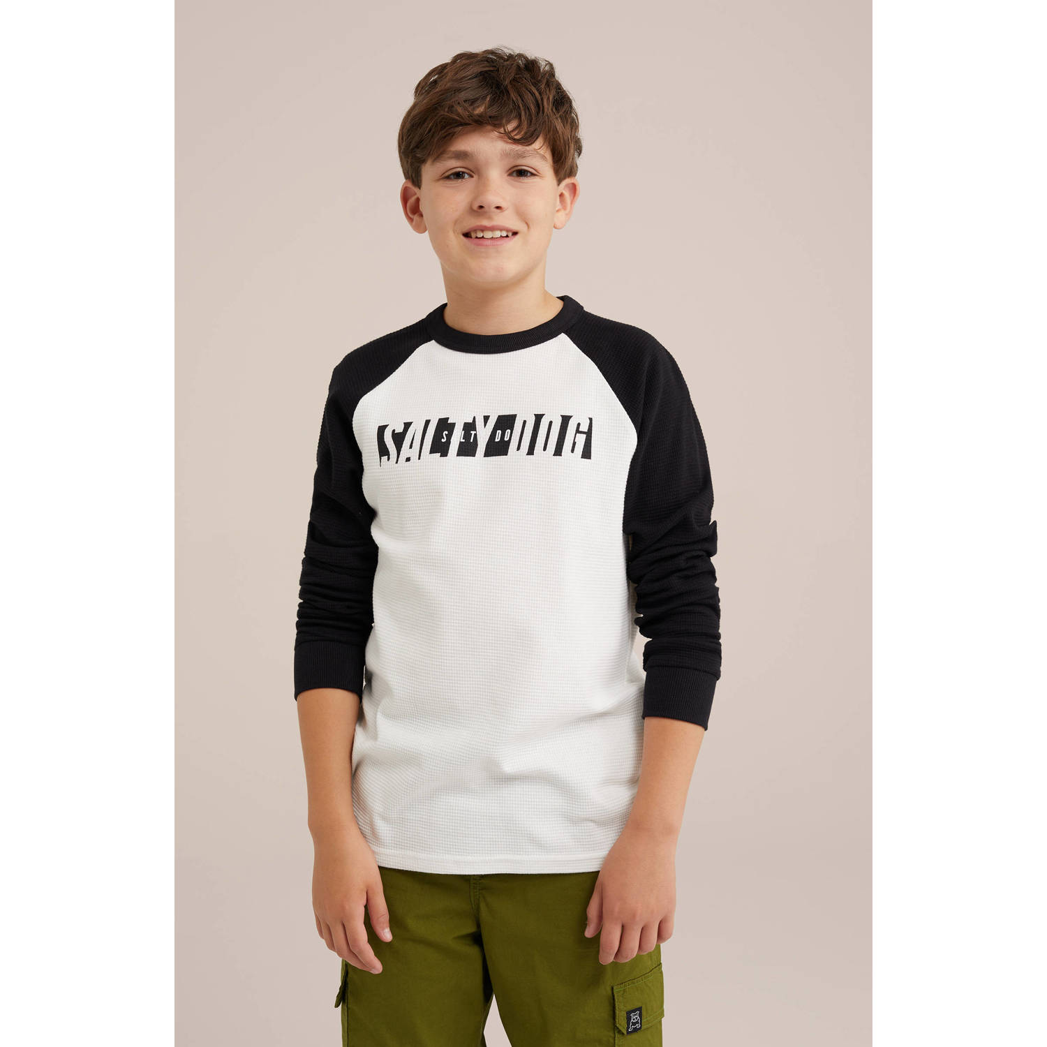 Salty Dog longsleeve wit zwart