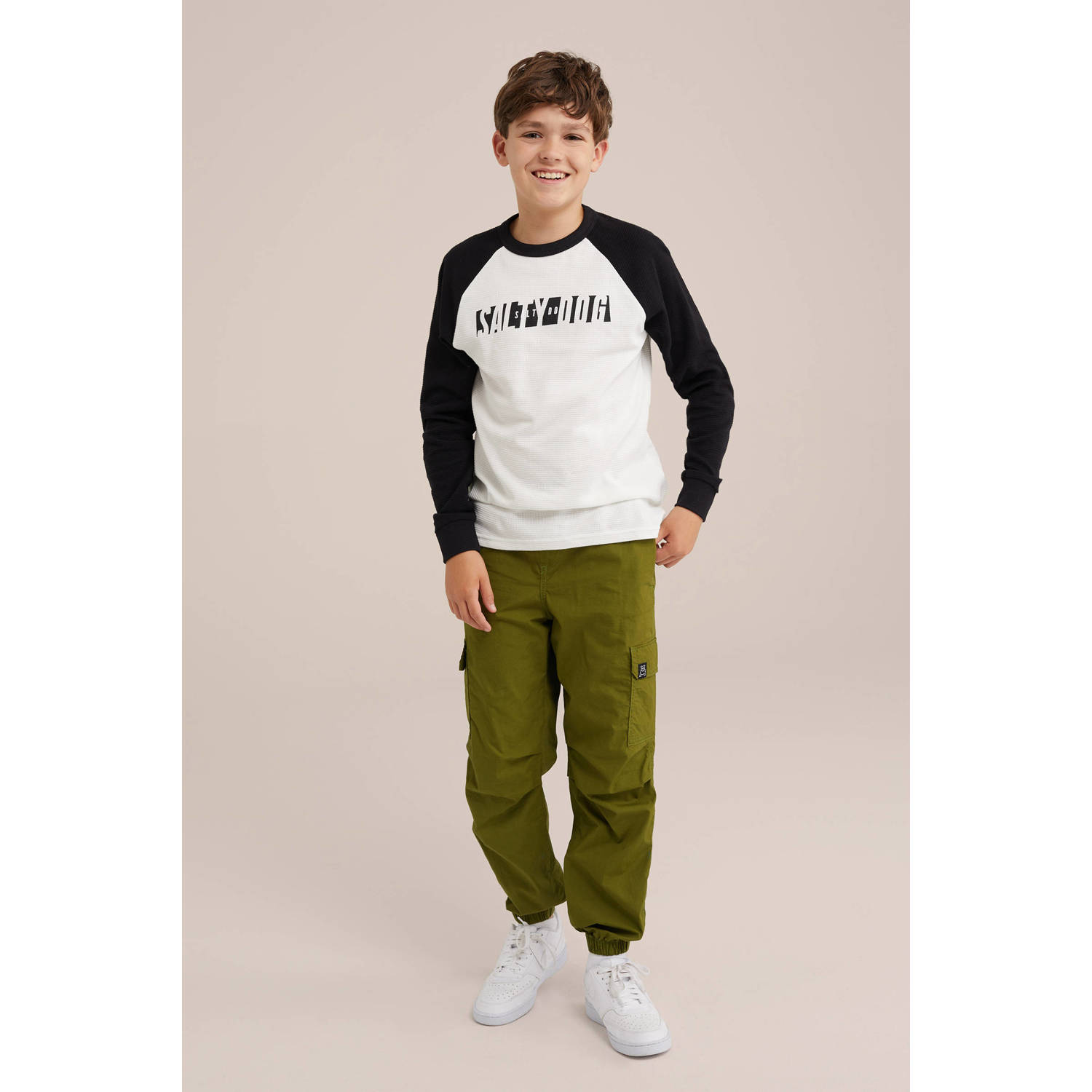 Salty Dog longsleeve wit zwart