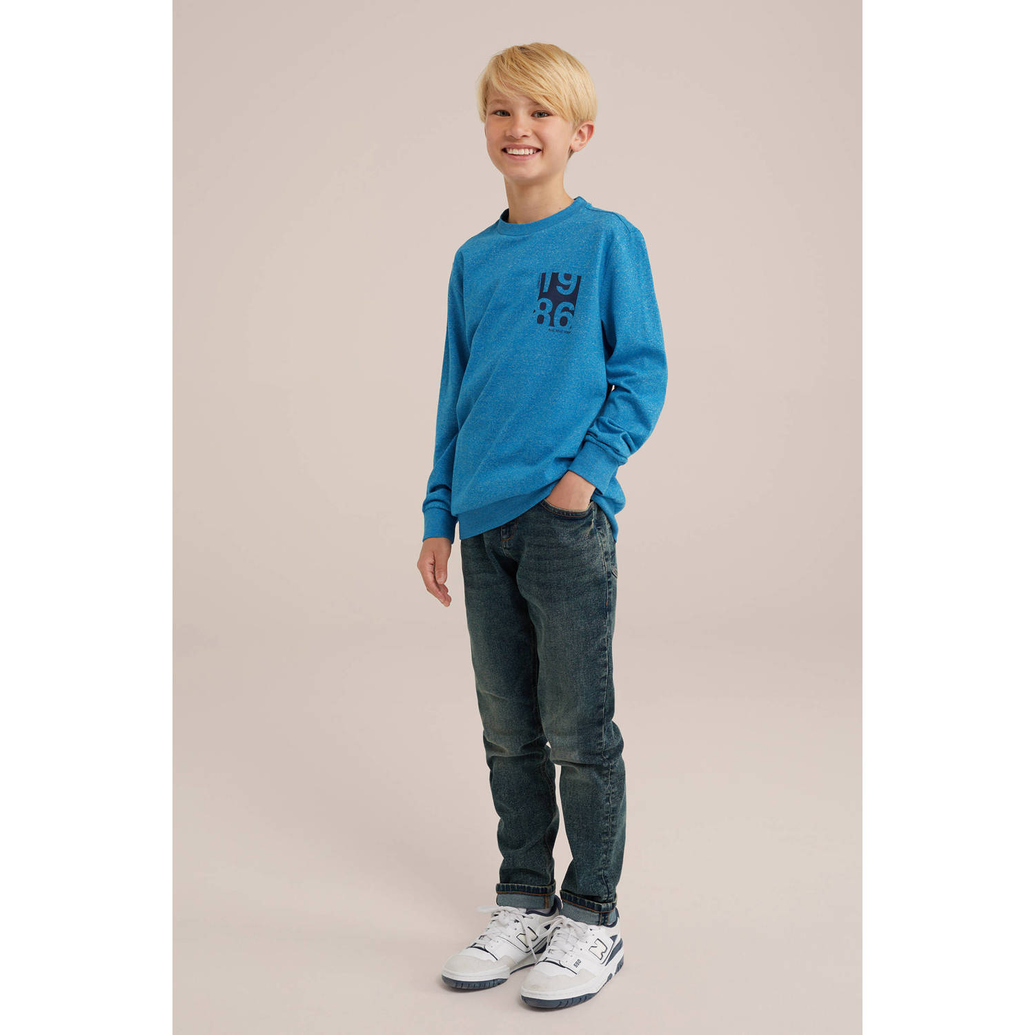 WE Fashion sweater blauw