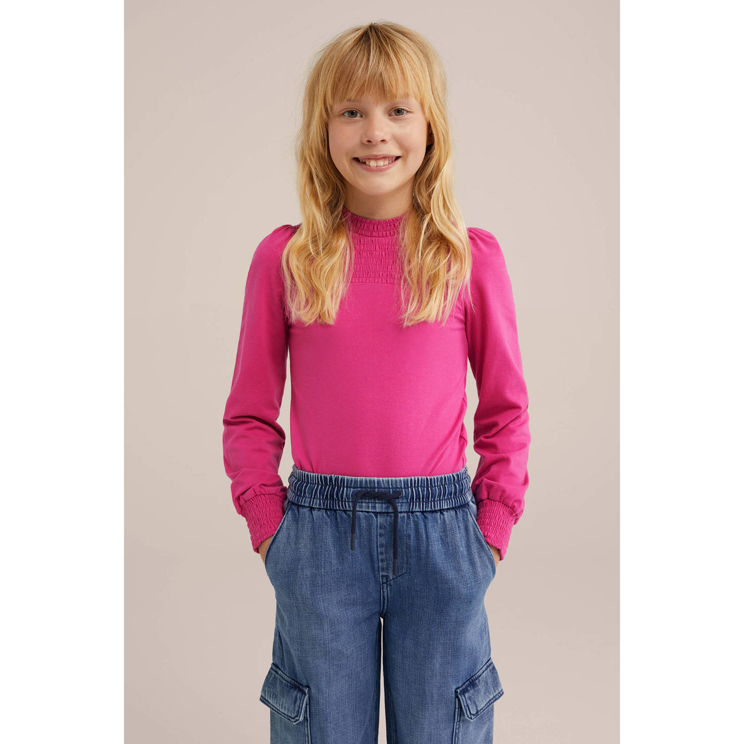 WE Fashion longsleeve roze