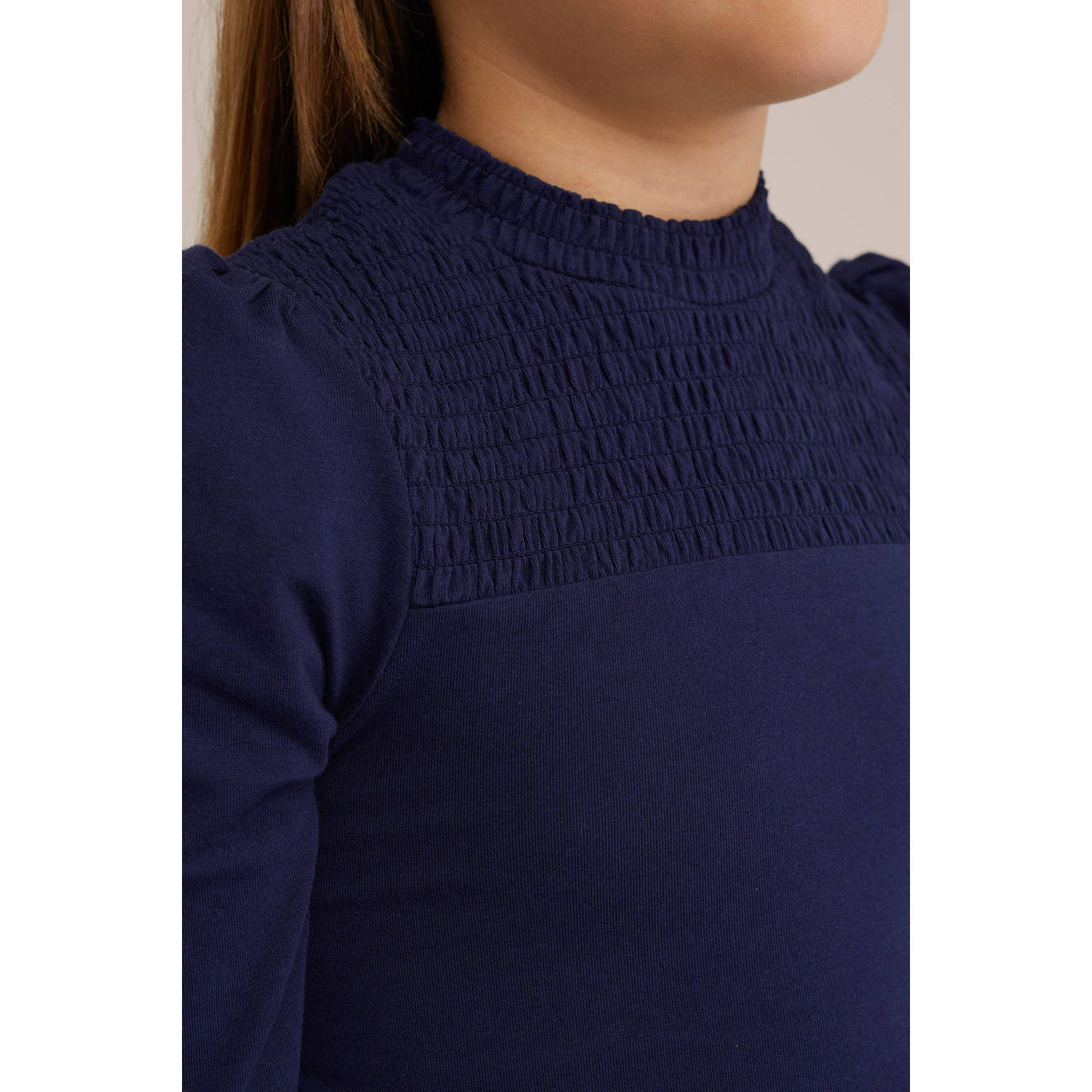 WE Fashion longsleeve donkerblauw