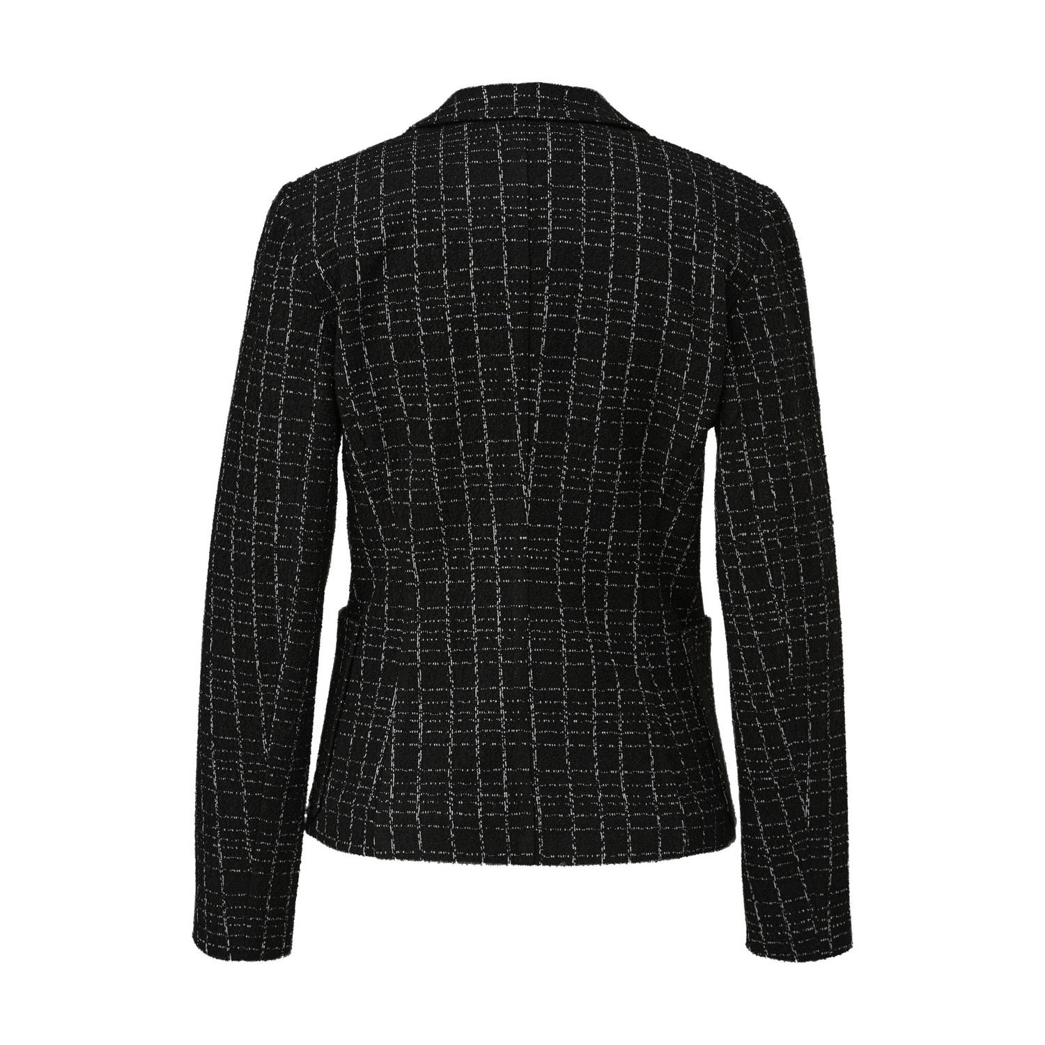 comma geruite getailleerde blazer zwart grijs