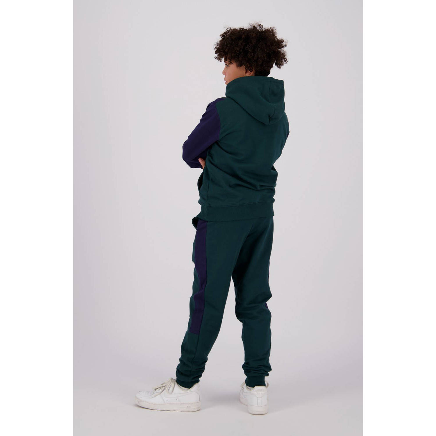 Raizzed hoodie Karup met logo donkergroen donkerblauw