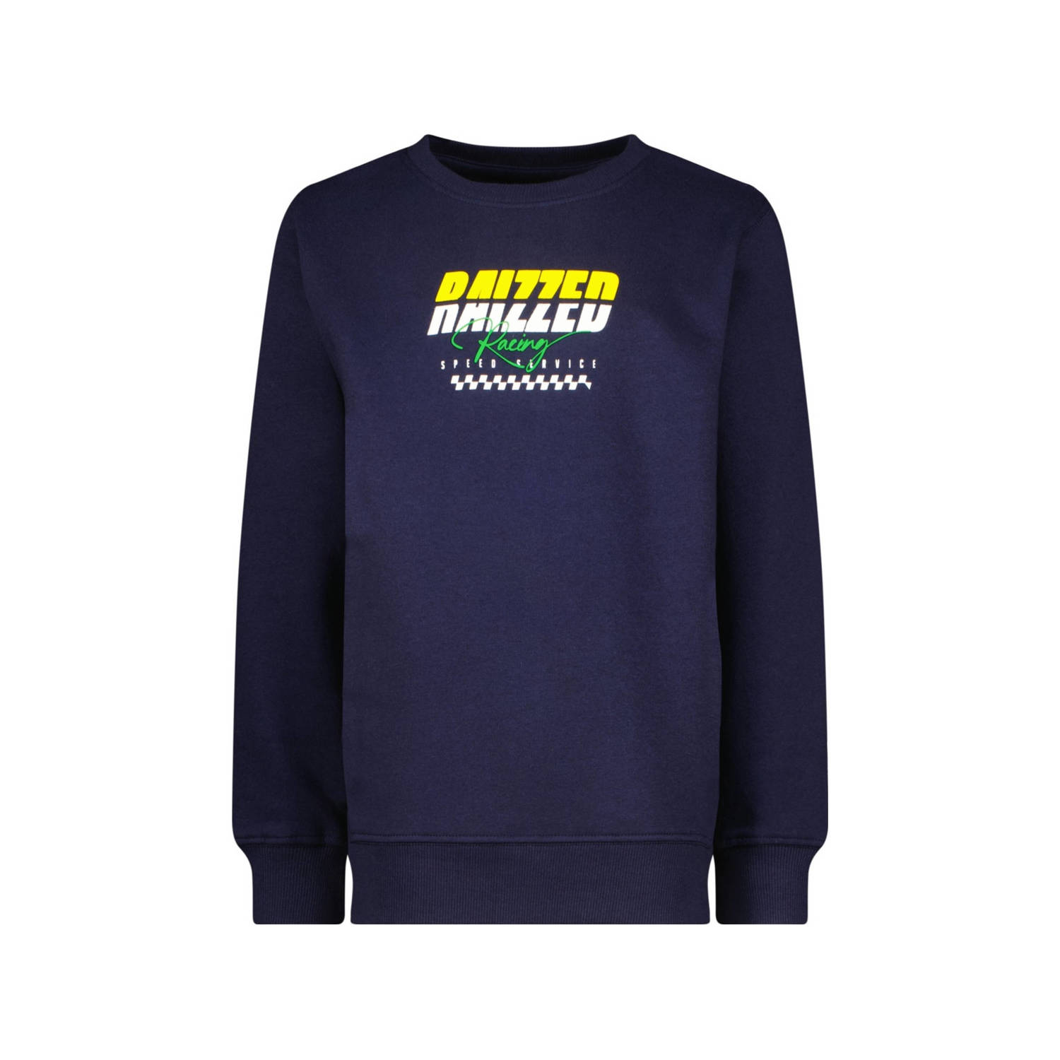 Raizzed sweater Sandane met logo donkerblauw