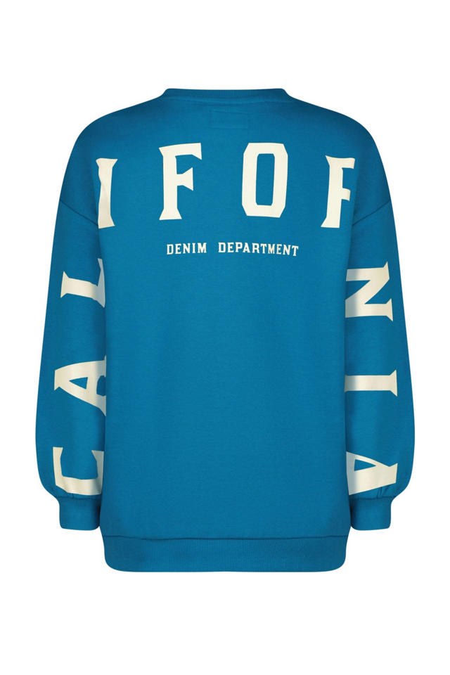 Raizzed sweater Neva met backprint helderblauw wehkamp - Main Image