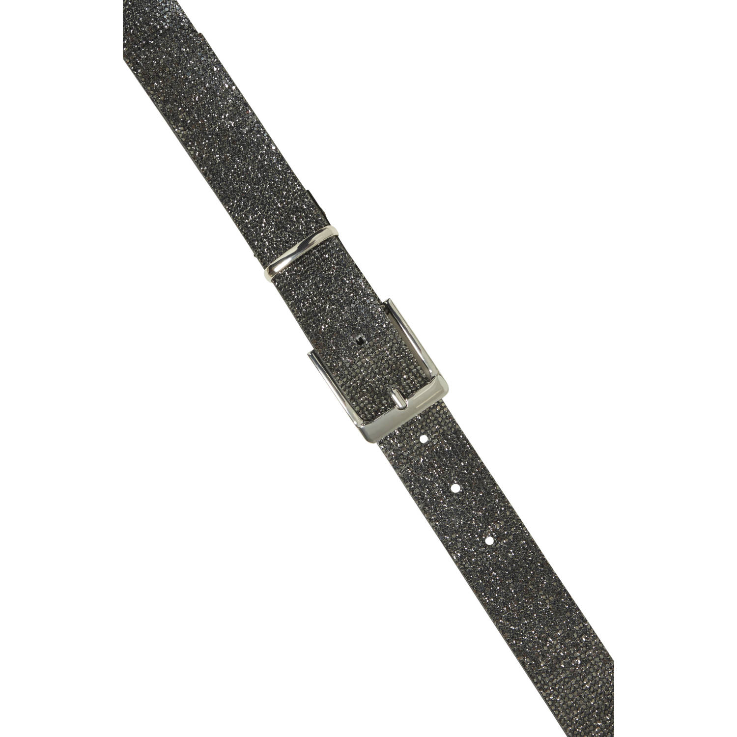 ICHI riem met glitters IAMILA BE zilverkleurig