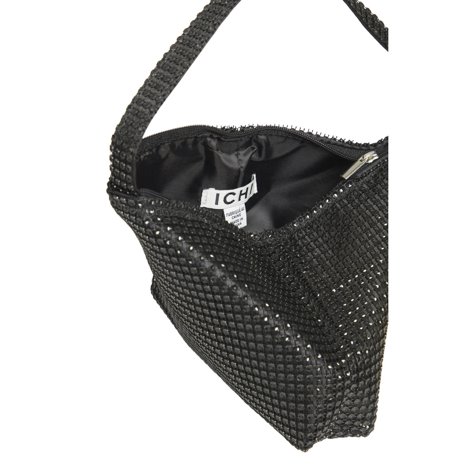 ICHI handtas met strass IACARMEN zwart