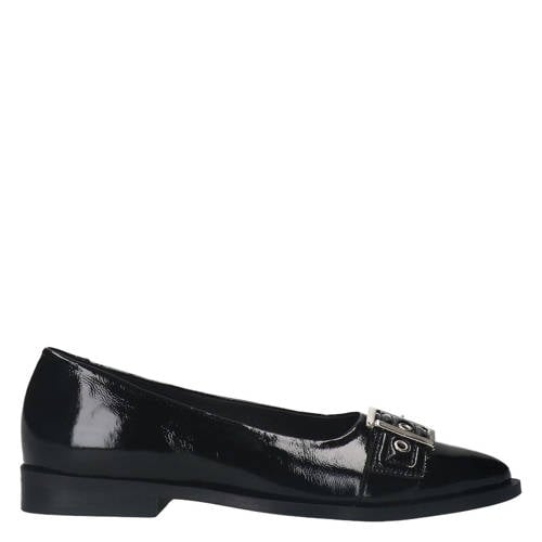 Manfield lakleren loafers zwart afbeelding