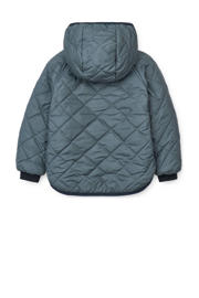 thumbnail: Liewood reversible gewatteerde winterjas Jackson blauw/wit
