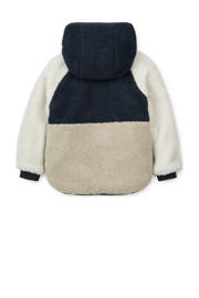 thumbnail: Liewood reversible gewatteerde winterjas Jackson blauw/wit