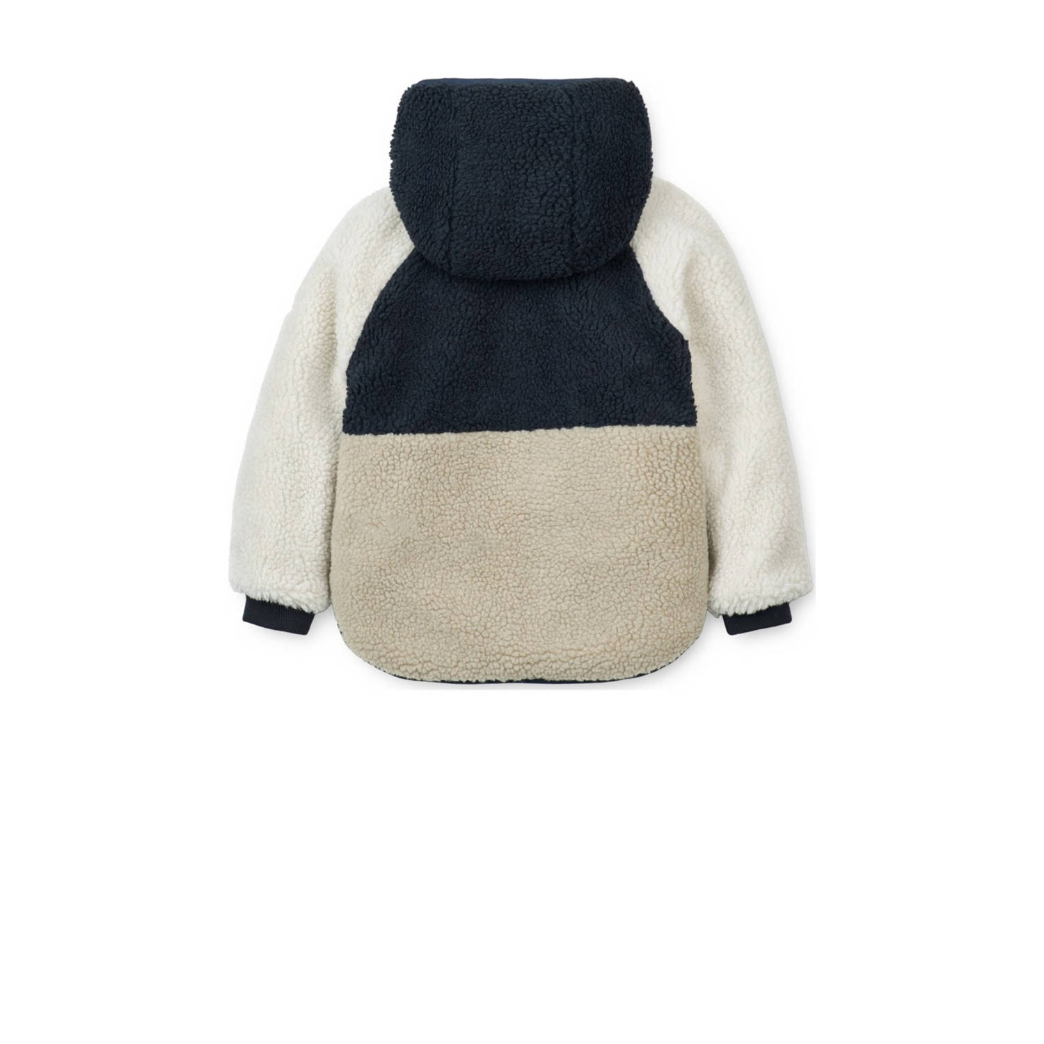 Liewood reversible gewatteerde winterjas Jackson blauw wit