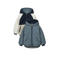 Liewood reversible gewatteerde winterjas Jackson blauw/wit