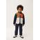 Liewood teddy tussenjas Nolan bruin/wit/blauw