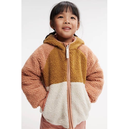 Liewood reversible gewatteerde winterjas Jackson roze/bruin/wit afbeelding