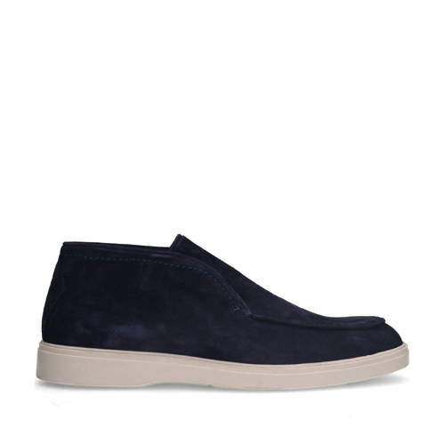 Manfield suède enkelboots donkerblauw afbeelding