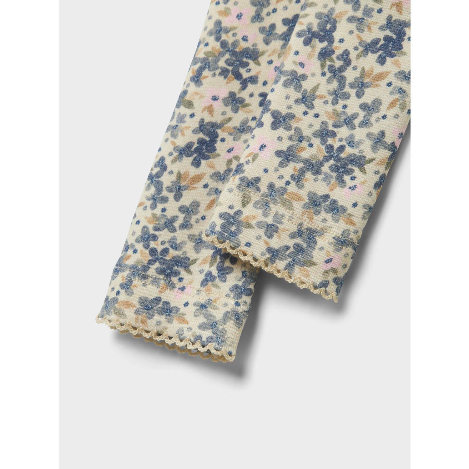 NAME IT BABY gebloemde legging beige roze blauw