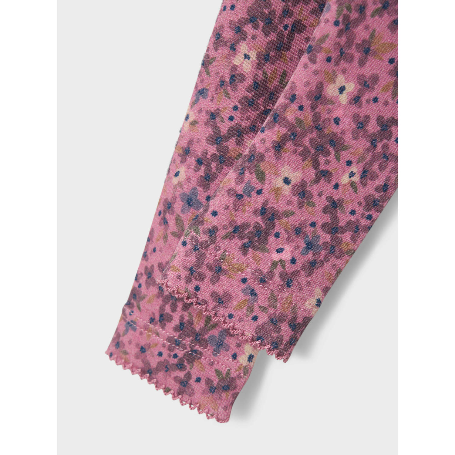 NAME IT BABY gebloemde legging roze