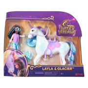 thumbnail: Unicorn Academy - Layla & Glacier met 2 rijaccessoires en borstel - Speelfigurenset