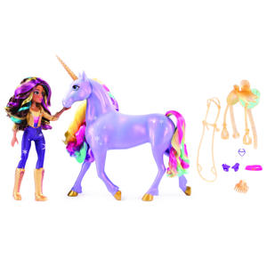 Sophia & Regenboog Wildstar - Modepop met Interactief Eenhoorn met licht geluid en muziek
