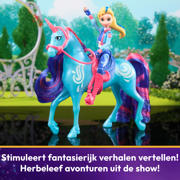 thumbnail: Unicorn Academy Isabel & River met 2 rijaccessoires en borstel - Speelfigurenset