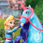 thumbnail: Unicorn Academy Isabel & River met 2 rijaccessoires en borstel - Speelfigurenset