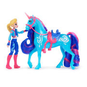 thumbnail: Unicorn Academy Isabel & River met 2 rijaccessoires en borstel - Speelfigurenset