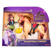 thumbnail: Unicorn Academy Valentina & Cinder met 2 rijaccessoires en borstel - Speelfigurenset