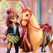 thumbnail: Unicorn Academy Valentina & Cinder met 2 rijaccessoires en borstel - Speelfigurenset
