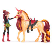 thumbnail: Unicorn Academy Valentina & Cinder met 2 rijaccessoires en borstel - Speelfigurenset