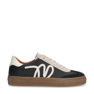 leren sneakers zwart