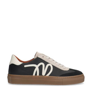 leren sneakers zwart