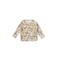 Your Wishes baby longsleeve met all over print en overslag detail wit/groen/bruin