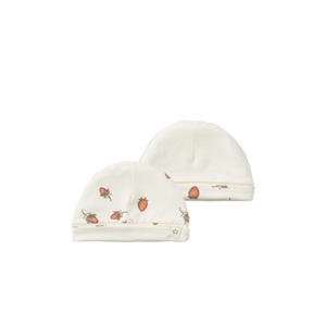 reversible baby muts wit/rood