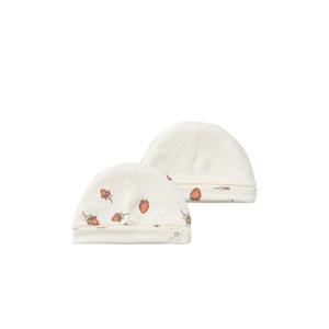 reversible baby muts wit/rood