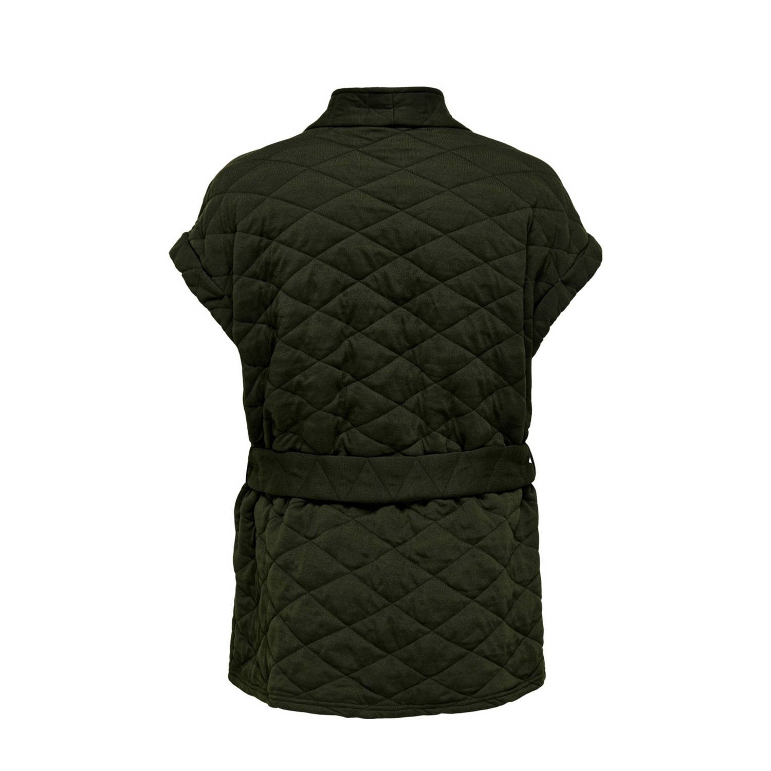 ONLY CARMAKOMA gewatteerd gilet CARSOFFI donkergroen