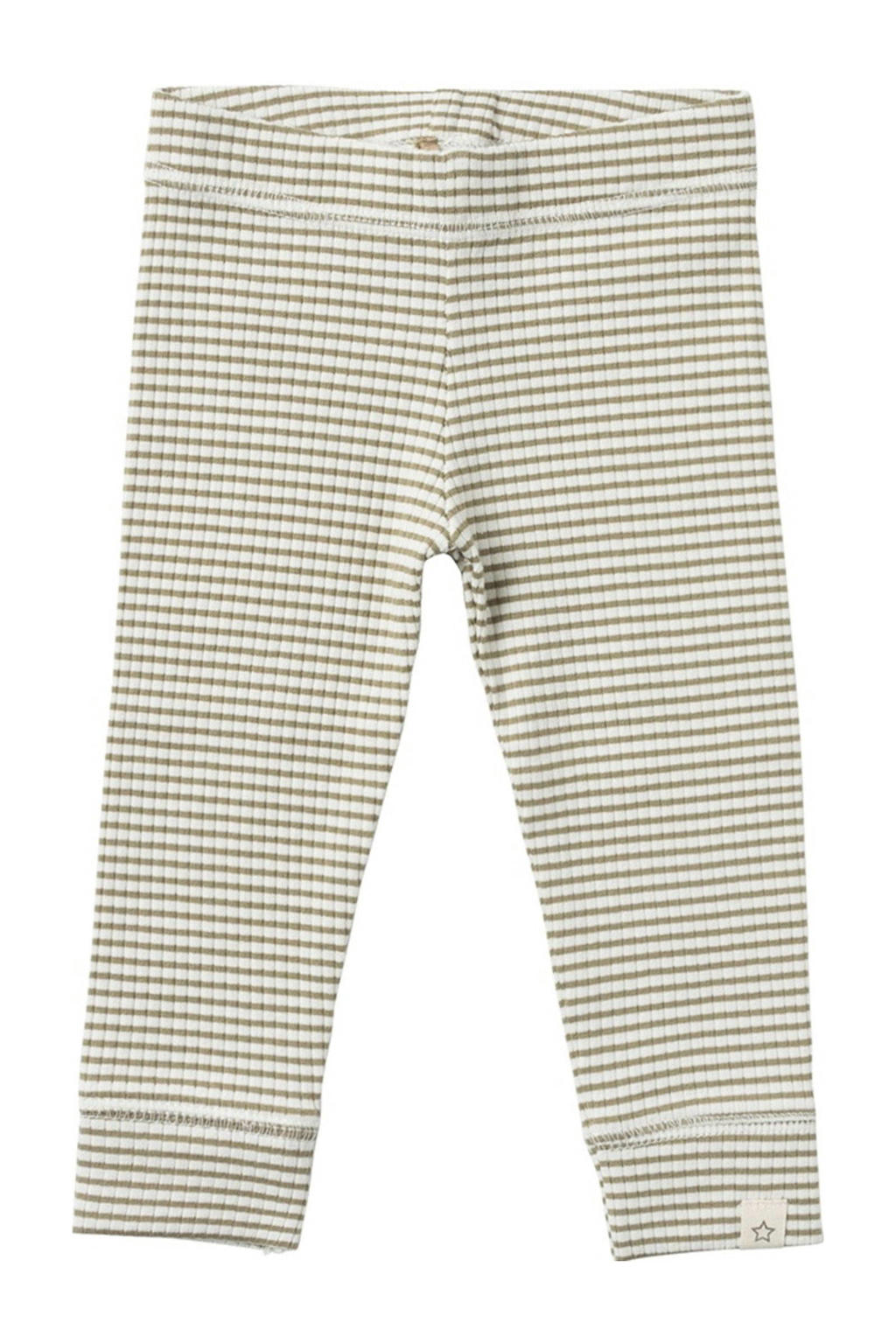 Olijfgroen en witte jongens Your Wishes baby gestreepte broek van katoen