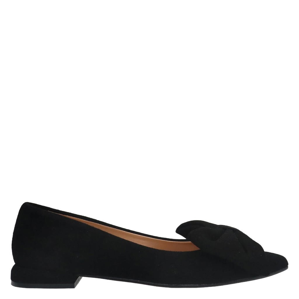 Zwarte dames Manfield suède loafers met effen