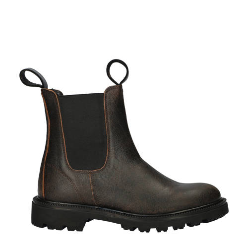 Nelson leren chelsea boots bruin afbeelding