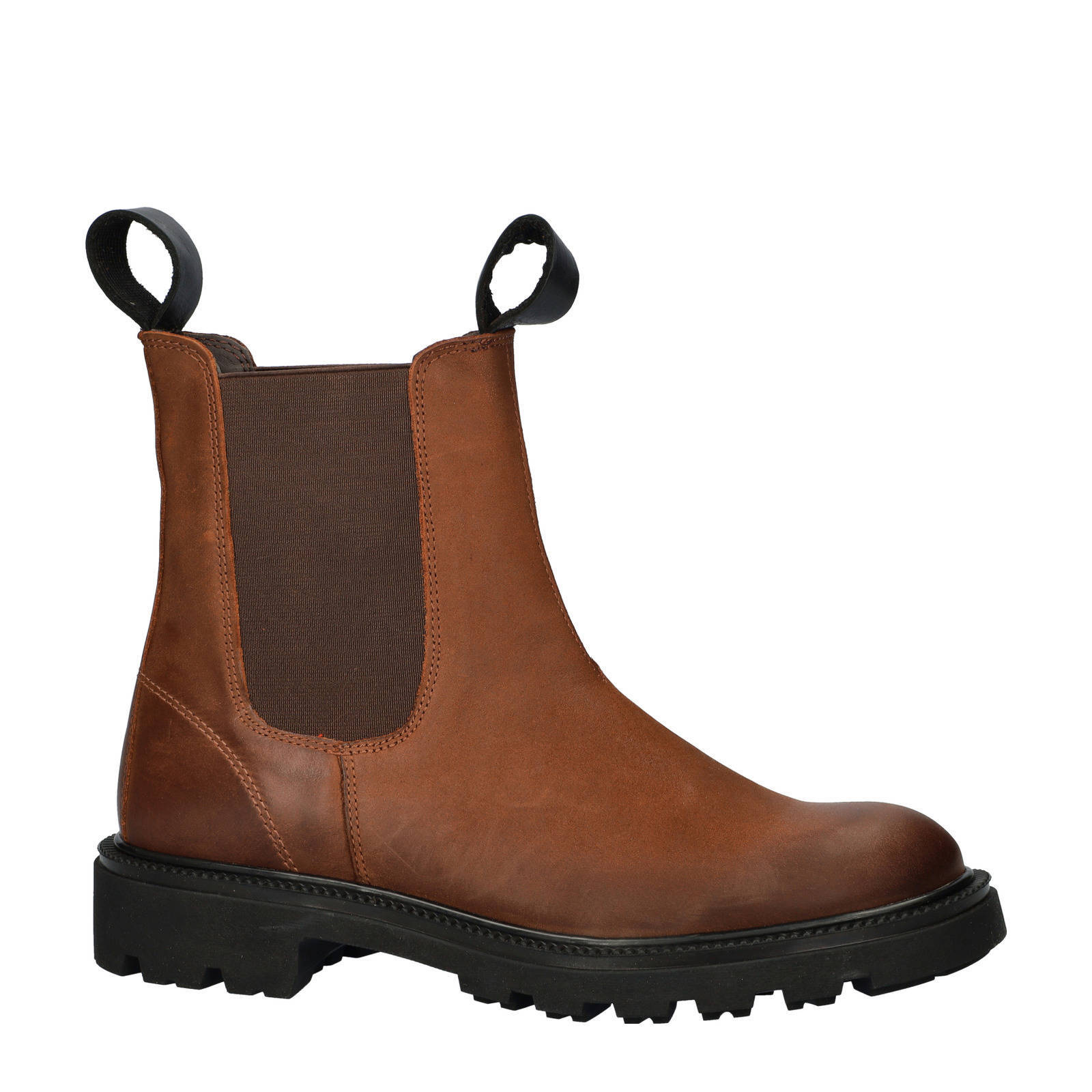 Nelson leren chelsea boots cognac wehkamp