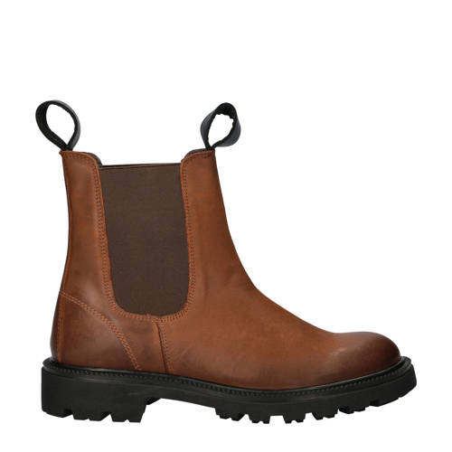 Nelson leren chelsea boots cognac afbeelding